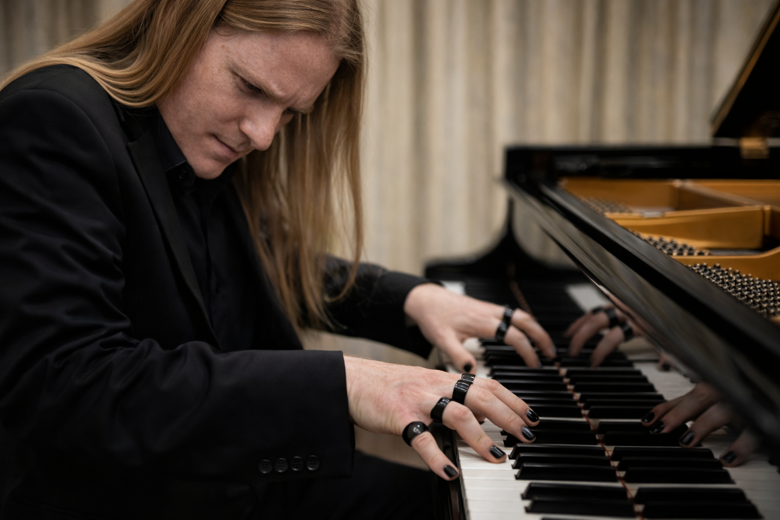 Adam Emmons at the piano